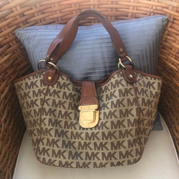 Michael Kors Charlton Canvas & Leather Tote - Picture 1 of 5